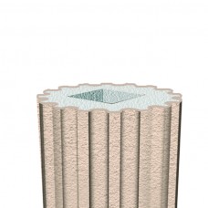 Декоративная колонна фасадный декор Prestige Decor тело с каннелюрами LC 103-21 Full (2.00м)
